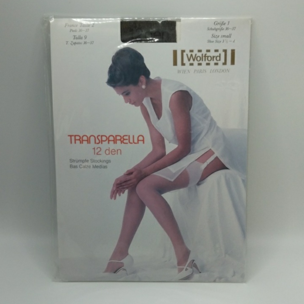 Wolford Stockings Nearly Black DEADSTOCK Size S
